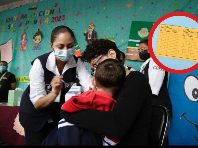 Enfermera vacunando a niño, cartilla de vacunación para mostrar si puedo vacunar a mi hijo si perdí la cartilla de vacunación