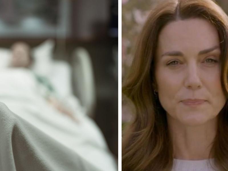 Mujer en la cama de un hospital, Kate Middleton hablando sobre qué son las quimioterapias preventivas