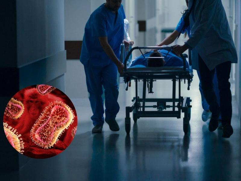 Personas llevando a paciente a urgencias para ilustrar que Cepa mutante de viruela del mono con potencial pandémico enciende las alertas