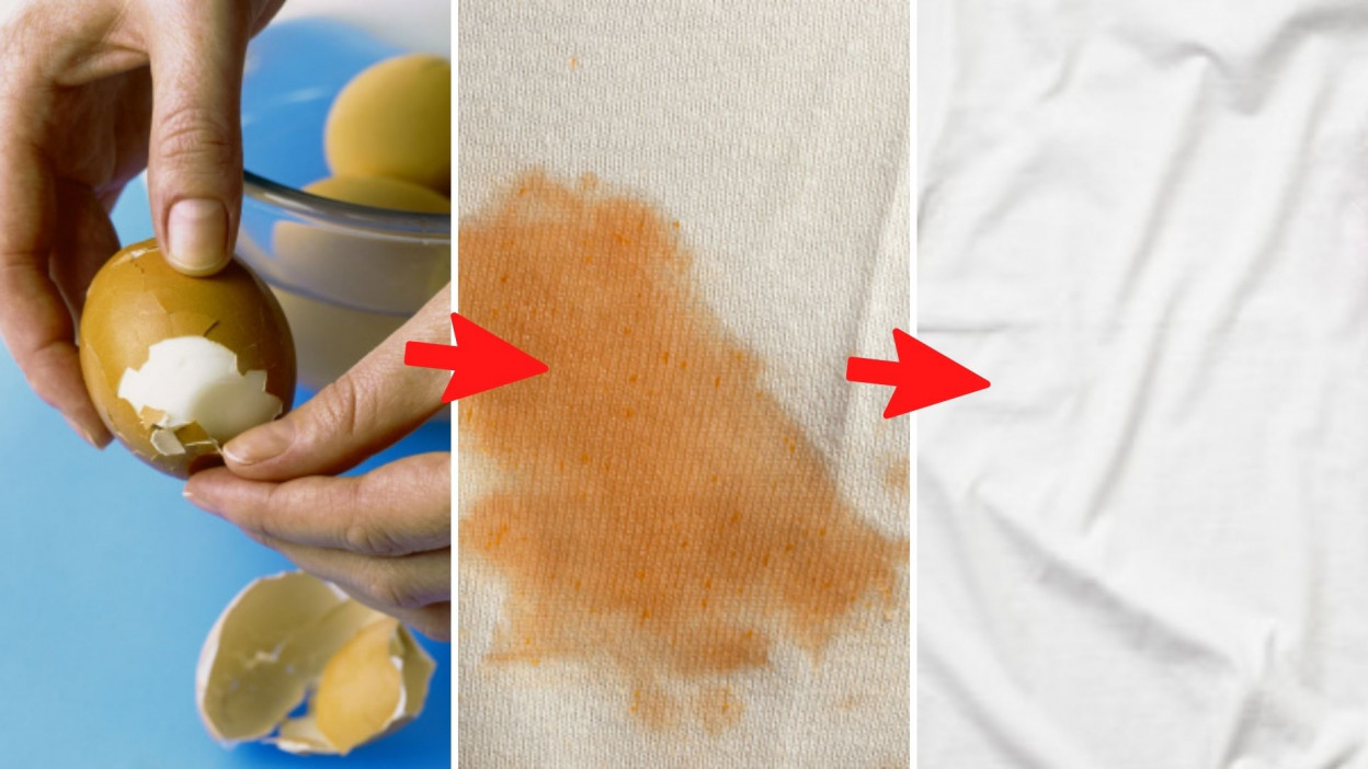 El truco con cáscara de huevo que sí quita las manchas de la ropa (sin  importar el tiempo que tenga)