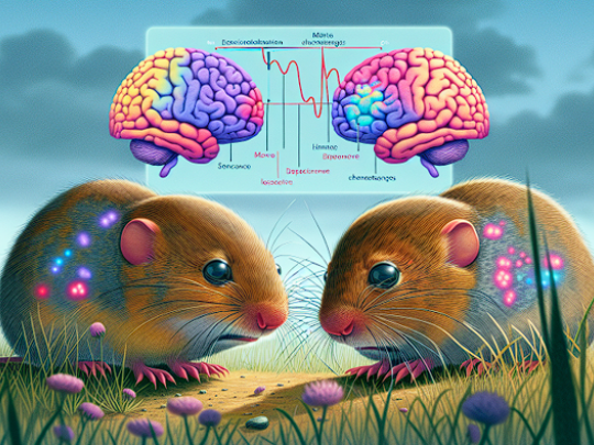 Dos roedores se separan mientras su cerebro muestra cambios químicos.